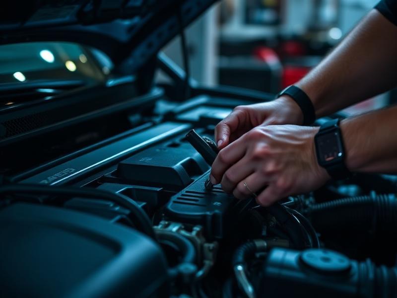 Mécanicien réalisant une intervention mécanique générale sur un véhicule dans l'atelier Edessa Auto